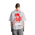 T-shirt Streetwear Crimson Flow Graffiti Gris