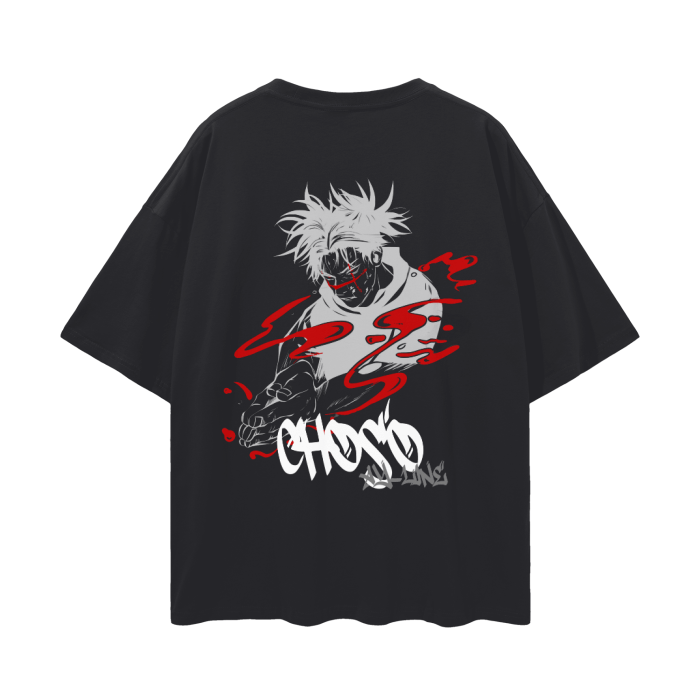T-shirt Streetwear Crimson Flow Graffiti