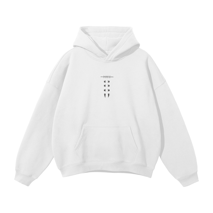 Hoodie Streetwear Cycle of Despair Blanc