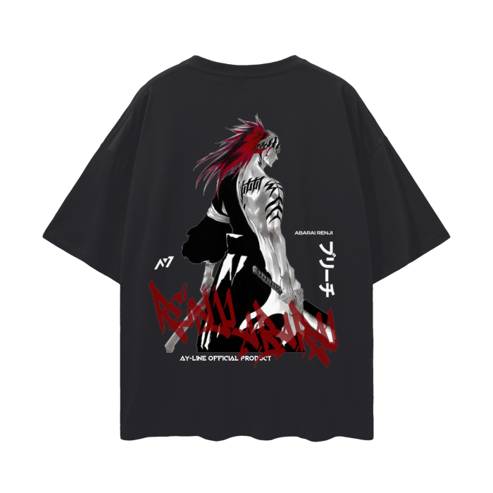 T-shirt Streetwear Renji Abarai Noir