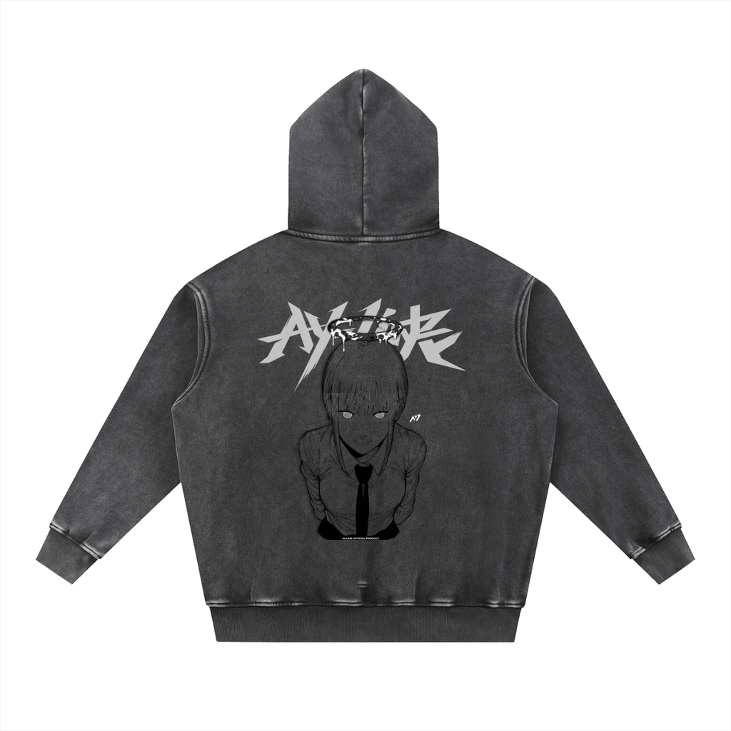 Hoodie Streetwear Red Authority Délavé