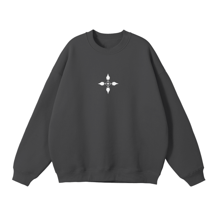 Sweatshirt Streetwear Dark Charisma Spider Foncé Gris