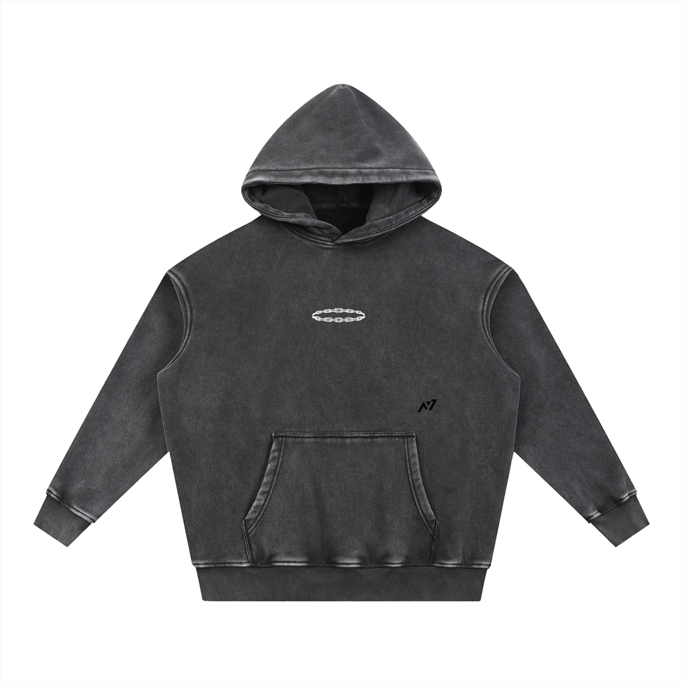 Hoodie Streetwear Red Authority Délavé