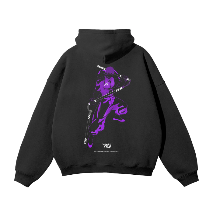 Hoodie Streetwear Sorcerer Killer Neon Noir