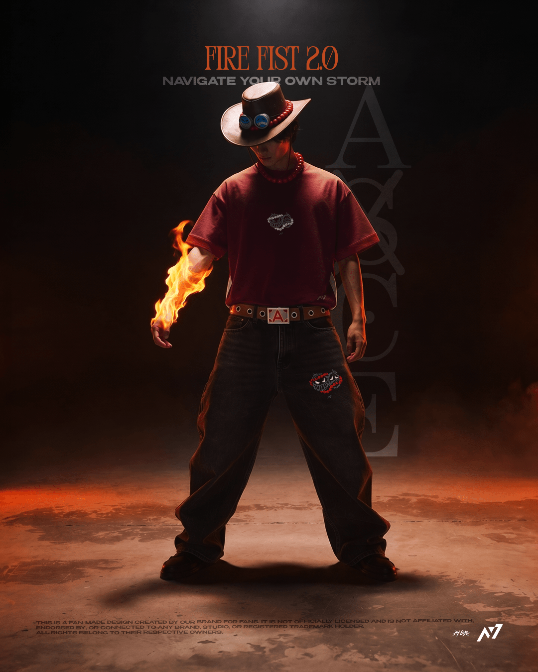 T-shirt Streetwear Fire Fist 2.0