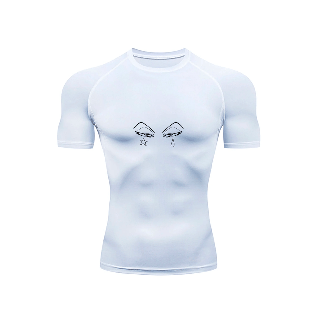 T-shirt de compression Streetwear Phantom Jester Blanc