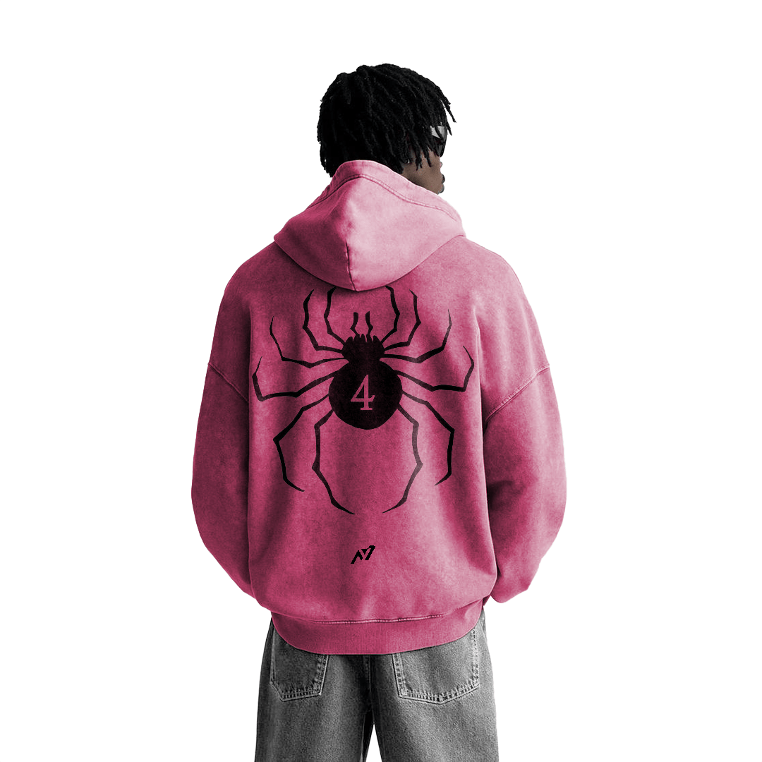 Hoodie Streetwear Phantom Jester Rose Délavé