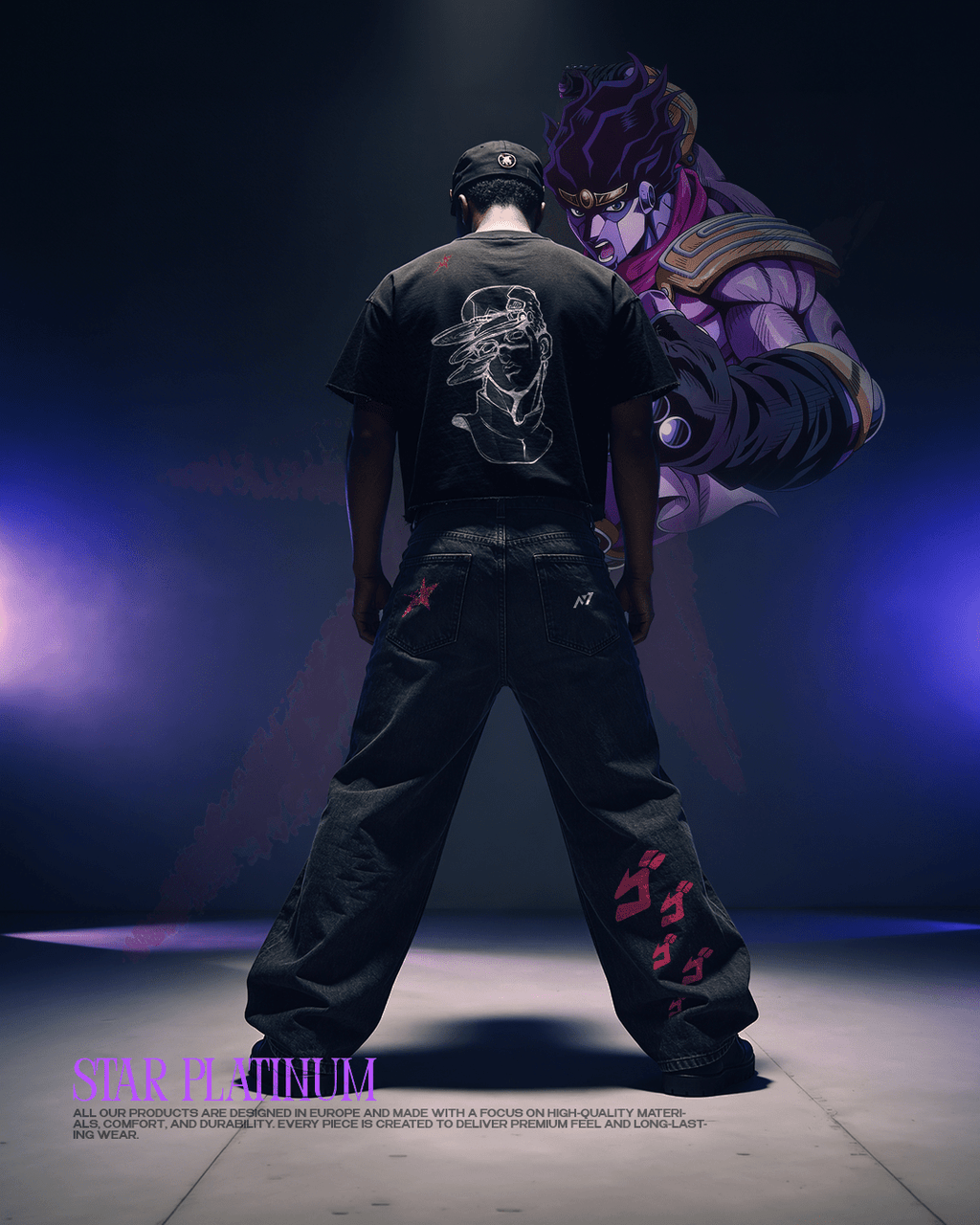 T-shirt Streetwear Star Platinum