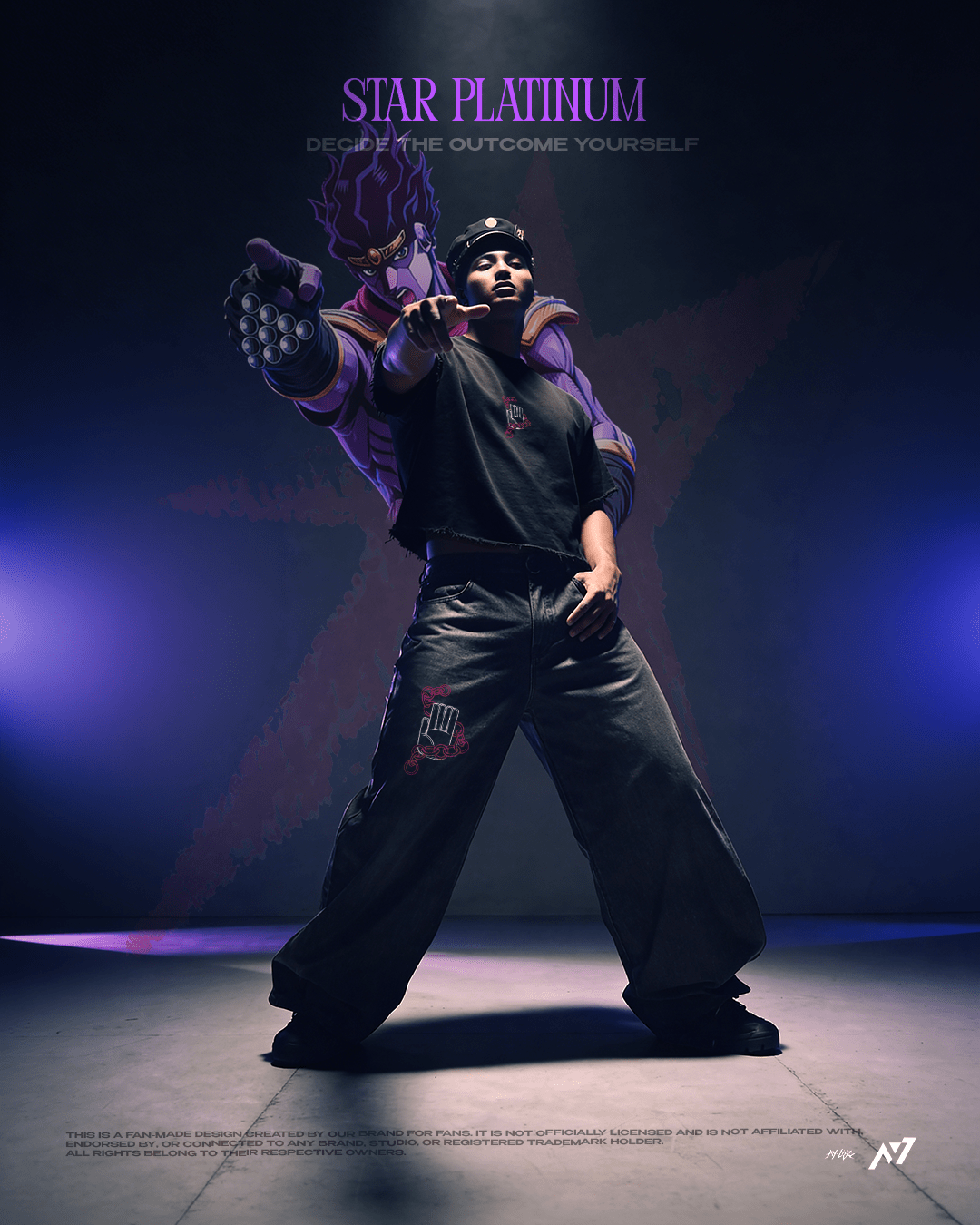 T-shirt Streetwear Star Platinum