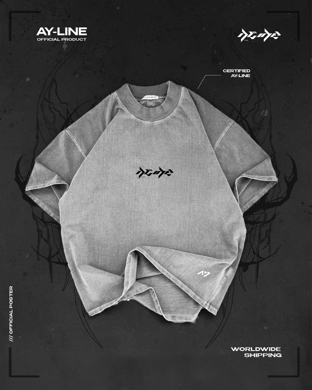 T-shirt Streetwear The Broken Form Gris&Blanc