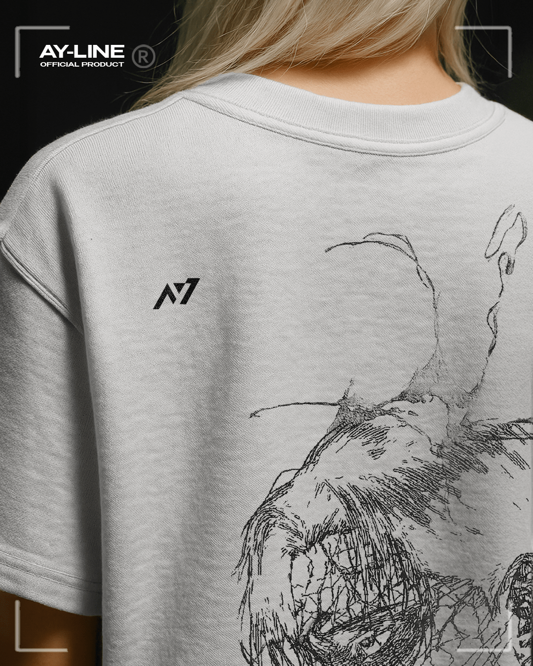 T-shirt Streetwear The Broken Form Gris&Blanc