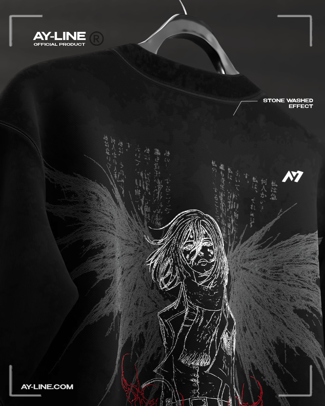 T-shirt Streetwear For His Sake Délavé Foncé