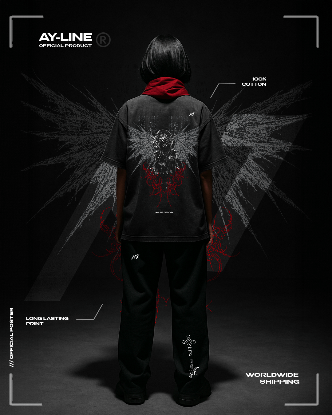 T-shirt Streetwear For His Sake Délavé Foncé