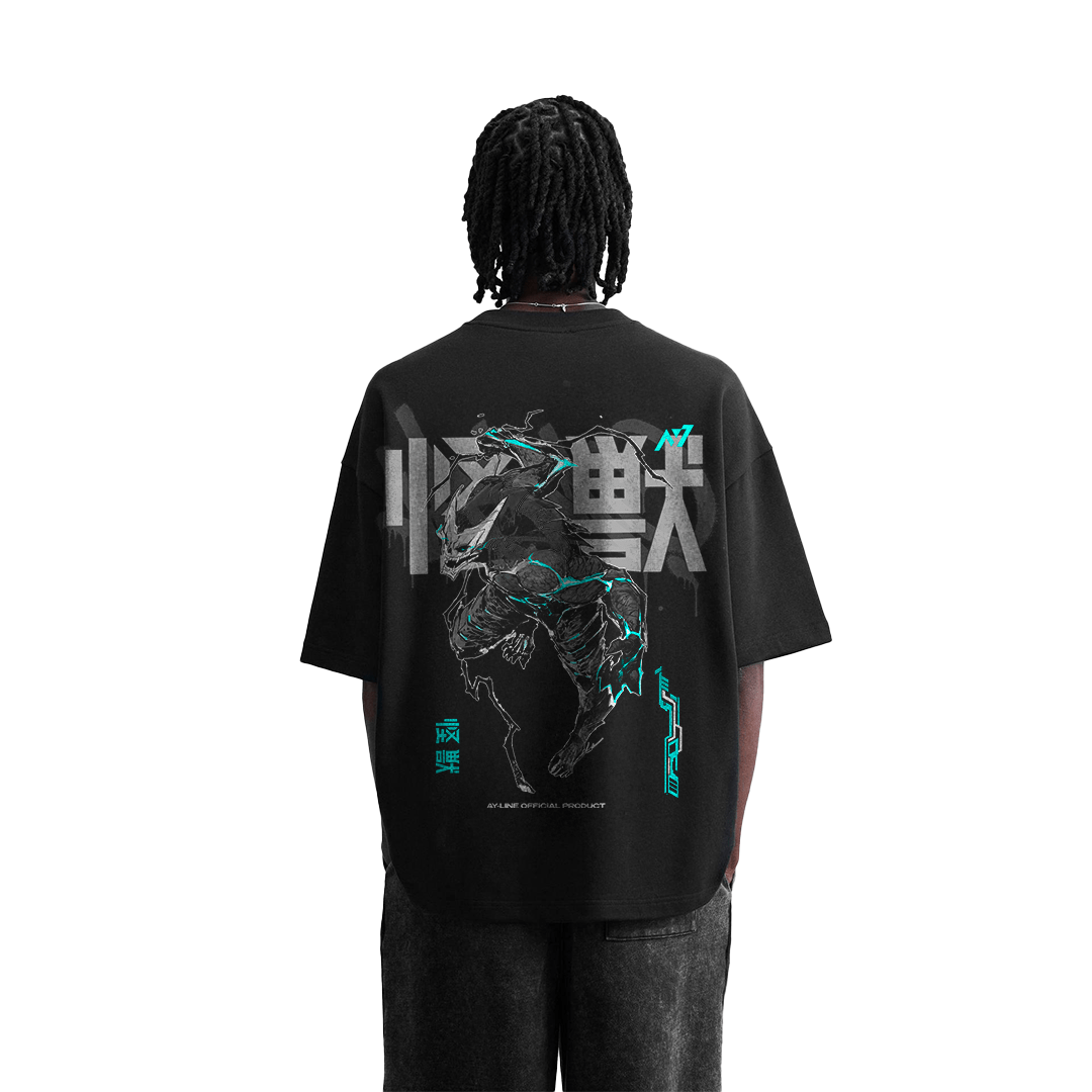 T-shirt Streetwear Kaiju Surge Noir