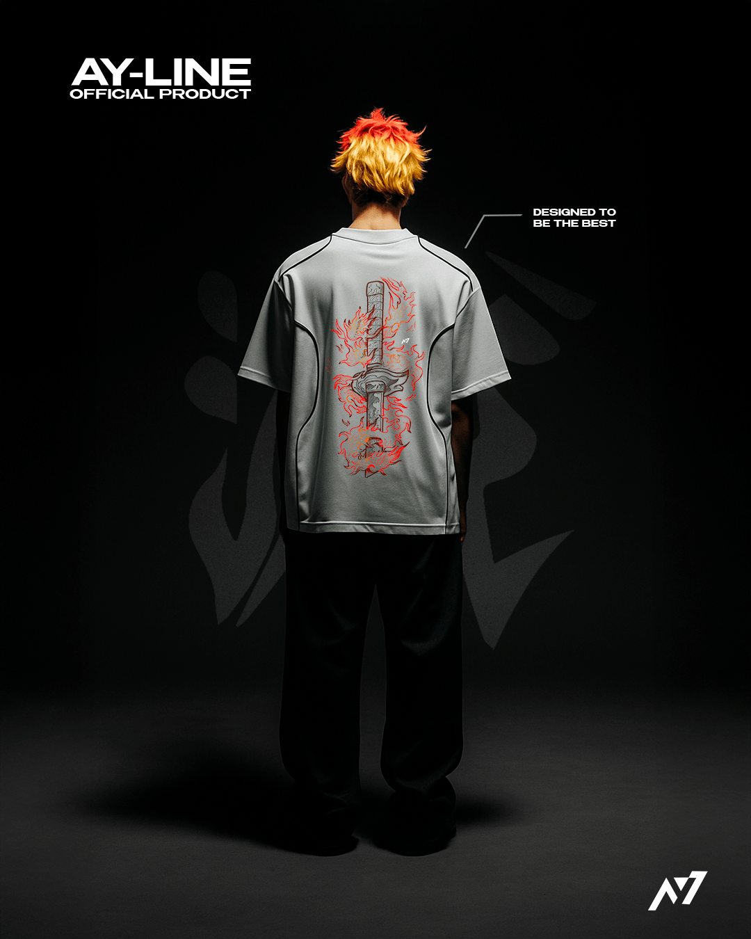 T-shirt Racing Streetwear Fire Hashira