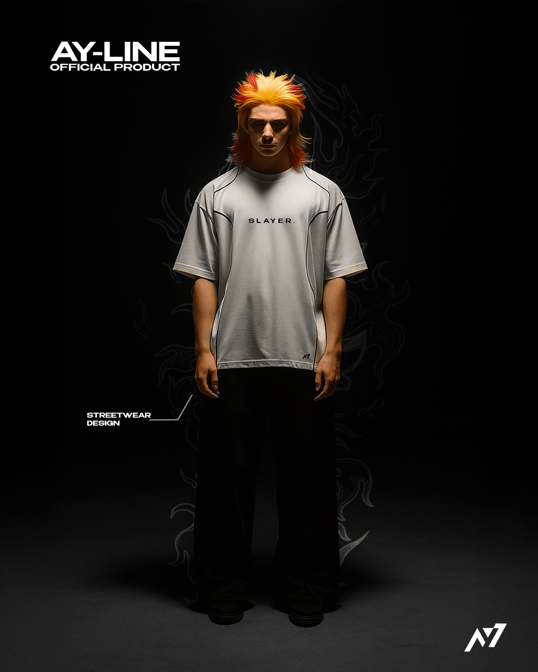 T-shirt Racing Streetwear Fire Hashira