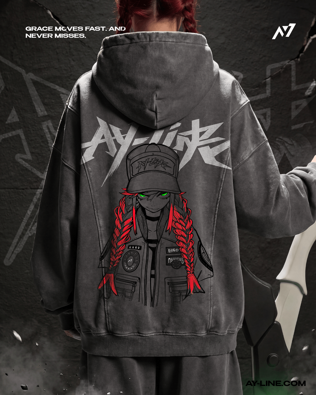 Hoodie Streetwear Emerald Glare