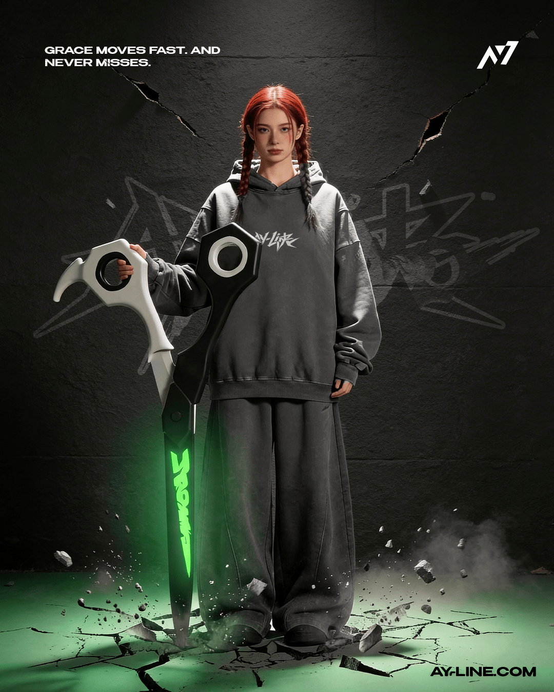 Hoodie Streetwear Emerald Glare