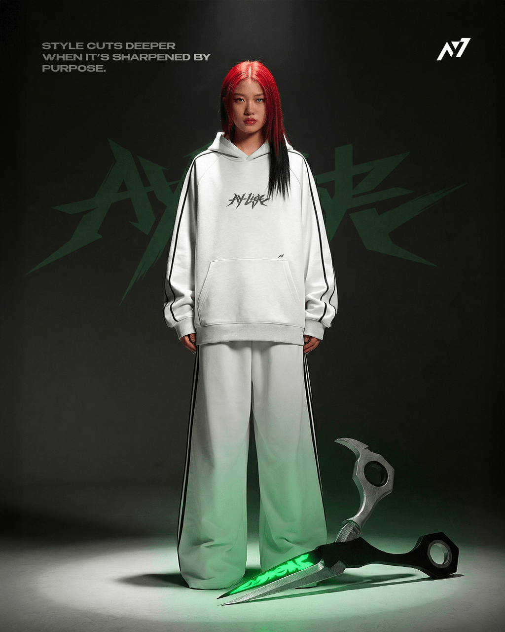 Hoodie Rayé Neon Remorse