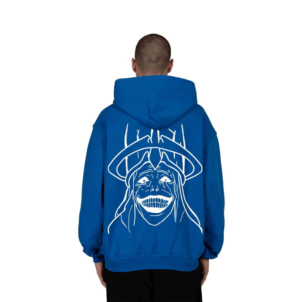 Hoodie Streetwear God Statue Bleu