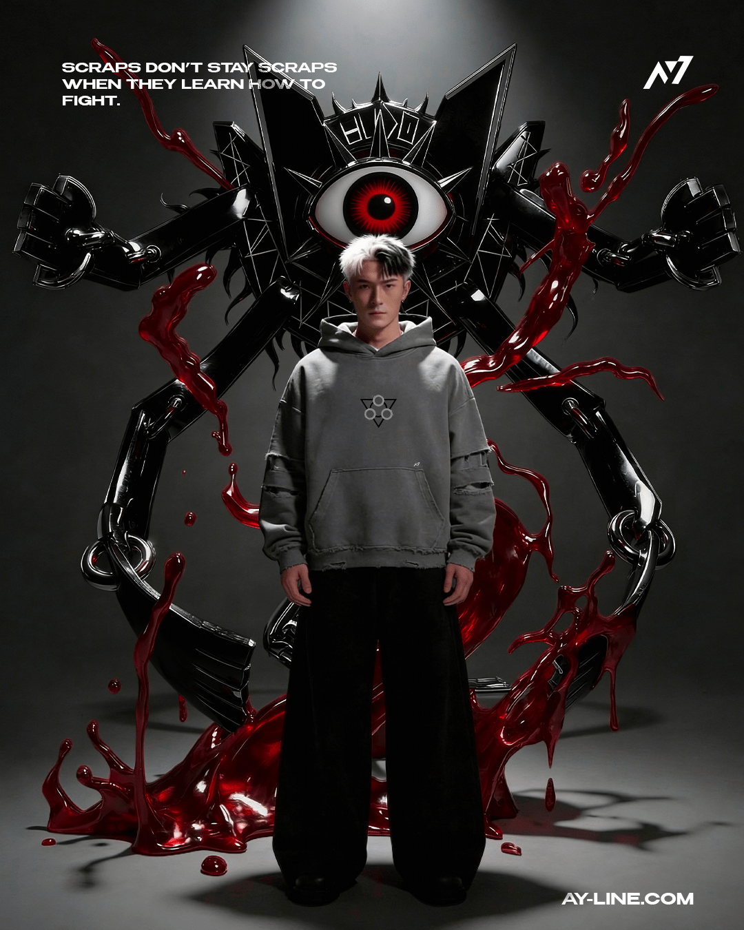 Hoodie Streetwear Déchiré Scrap God