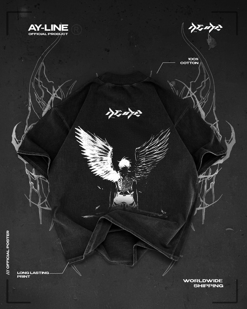 T-shirt Streetwear Wings of Destruction